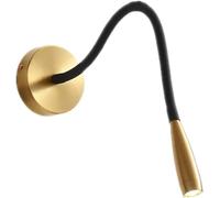 Gooseneck Wall Lamp Indoor Led Wall Light Modern Brass Reading Wall Sconce Stairs Hall Wall Lantern for Bedroom Bedside Living Room Entryway Hallway Stairs Hall Restaurant/Warm Light