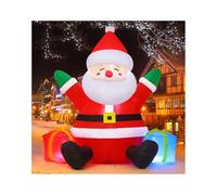GOOSH Décorations de Noël gonflables de Noël de 1,5 m, bonhomme de neige gonflable avec boîtes colorées avec LED intégrées pour jardin, pelouse, décoration de fête intérieure