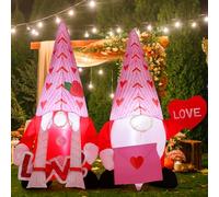 GOOSH Gnomes gonflables de 1,5 m de long pour la Saint-Valentin, décorations d'extérieur gonflables avec LED intégrées pour jardin, pelouse, décoration intérieure