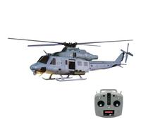 GOOSKY E2 UH-1Y Hélicoptère RC 2,4 GHz 6 canaux Dual Brushless RC avec GPS Lidar (version RTF/mode 1 mode 2 commutable/couleur camouflage militaire), prend en charge les fonctions de lévitation et la
