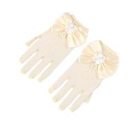 GOOTHDY 1 Paire de Gants Formels en Dentelle pour Filles, Mitaines en Tissu Confortables et élégantes pour Robes de mariée et Autres Gants en Dentelle pour Occasions spéciales