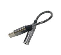 GOOTHDY Câble Adaptateur de Type C Femelle, Silver Cold Gray | Cordon d ' écouteur portable pour appareils mobiles avec câble tressé en nylon robuste