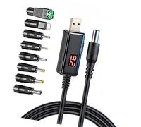 GOOTHDY Câble d ' Alimentation élévateur USB DC5, 5 mm 5 V / 9 V / 12 V, D | Avec 8 connecteurs pour le chargement d ' appareils universels, routeurs, modem, caméra, lumière LED, appareils