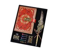GOOTHDY Ensembles de carnets de notes avec couverture en cuir PU, journal intime, journaux secrets, carnet de notes avec serrure à code, carnets de notes pour, cadeaux quotidiens pour avec en