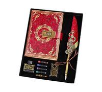 GOOTHDY Ensembles de carnets de notes avec couverture en cuir PU, journal intime, journaux secrets, carnet de notes avec serrure à code, carnets de notes pour, cadeaux quotidiens pour avec en