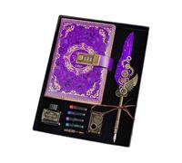 GOOTHDY Ensembles de carnets de notes avec couverture en cuir PU, journal intime, journaux secrets, carnet de notes avec serrure à code, carnets de notes pour, cadeaux quotidiens pour avec en