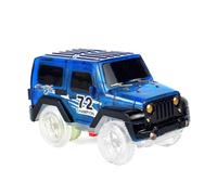 GOOTHDY Voiture électrique Jouet de Piste Voiture, 3 Light Blue | Alimenté par batterie, résistant chocs, Compatible avec la plupart des véhicules interactifs sur piste,