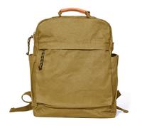Gootium Sac à dos en toile pour femme - Style vintage - Avec fermeture éclair - Style décontracté - Sac à dos de voyage en plein air - Kaki - Taille unique, kaki, Taille unique, Sac à dos tyrolien