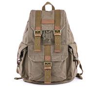 Gootium Sac à dos en toile - Sac à dos de voyage vintage, Petit modèle vert, Small