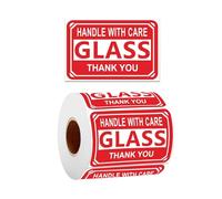 Goowafur Autocollants Fragiles - 250 Pièces De Ruban Adhésif D'emballage En Rouleau | Manutention Fragile pour Étiquettes de Prudence,pour Matériaux Verre Cuisine Télévision Boîtes Bagages Entreprise