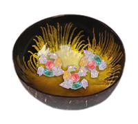 Goowafur Bols de Coquille de Noix de Coco - Bol décoratif Poli | Récipient à Salade pour salades, Noix, Fruits, Drinks, açaï, décoration de la Maison pour Table de Bureau