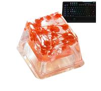Goowafur Capuchons de Clavier en résine,Capuchons de Touches en résine à Fleu, Clavier de Jeu Gypsophila Keycap, Le Clavier de Jeu Brille à Travers Le Capuchon de Touche R4 translucide, expérience