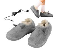 Goowafur Chaussons électriques, Chauffe-Pieds Chauffant électrique en Peluche, Chauffe-Pieds Chauffants, Pantoufles Micro-Ondes, Bottes chauffantes pour la Maison, soulageant la raideur des Pieds
