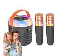 Goowafur Machine À Karaoké pour,Enceinte De Voyage avec Lumières LED - Jouet Karaoké avec Microphone | pour Maison Pratique du Chant Rassemblement Familial Fête d'anniversaire