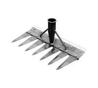 Goowafur Outils De Jardin pour Désherbage,Outil Double Face pour Arrachage des Herbes - Râteau Désherbeur Manuel Amovible pour Jardin Extérieur Préparation du Sol