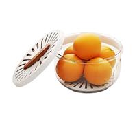 Goowafur Panier Égouttoir - Poignée Pliable 2-en-1 avec Passoire - Bac Multifonction pour Nettoyage et Conservation des Aliments,Pour Réfrigérateur Plan de Travail Évier Garde-Manger Picnic Camping