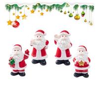 Goowafur Petites Figurines de Noël | Petite Statue du Père Noël en Résine,Mini Décoration de Fêtes Sculpture en Résine | pour la Maison la Table Le Jardin Le Porche la Cour Le Nouvel an Les