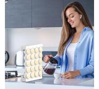 Goowafur Porte-Capsules De Café,Organisateur De Présentoir avec Une Capacité De 50 Dosettes - Espace De Stockage pour Dosettes De Café | pour Les Bureaux Les Bars La Maison Le La Boulangerie La