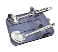 Goowafur Porte-Ustensiles en Silicone - Ventouse Résistante À La Chaleur | Repose-Cuillère En Silicone Pour Plan De Travail,Pour Préparation De Repas Maison Appartement Barbecue Rassemblement Familial