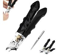 Goowebs Orthocoup, Goowebs Ortho Coup, Clipmaster Pro - Large ouverture de mâchoire, long manche for personnes âgées, coupe-ongles ultra tranchant en acier inoxydable (Oblique Mouth)