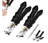 Goowebs Orthocoup, Goowebs Ortho Coup, Clipmaster Pro - Large ouverture de mâchoire, long manche for personnes âgées, coupe-ongles ultra tranchant en acier inoxydable (Flat+oblique)