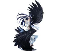 Gooyeh Albedo Figurine d'anime Empress of Darkness-Albedo Pose debout avec ailes en PVC Décoration de bureau 32 cm