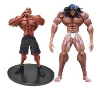 Gooyeh BAKI Figurine Jack Hanma et Pickle Anime Figurines d'action Statue en PVC Figurine emballée Modèle Ornements Décoration de la Maison Objets de collection Cadeau d'anniversaire 22 cm + 23 cm