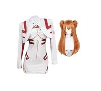 Gooyeh Costume de cosplay Ayanami Rei pour femme Asuka Langley Soryu Cosplay avec perruque Anime Vêtements de moto Robe Jeu de rôle pour Halloween Carnaval Partie