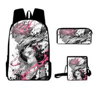 Gooyeh Fairy Tail Sac à dos - Jeu d'anime Boîte à crayons Sac à bandoulière, Lucy Heartfilia, Erza Scarlet, Sac à dos de jour, cartable, sac à dos pour étudiants, 3 pièces, Type 6., 40 * 30 * 13 cm