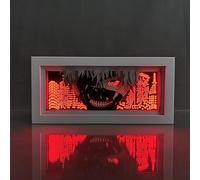 Gooyeh Kaneki Ken Lampe Tokyo Ghoul - Anime Led Light Box Veilleuse Multi-Couleurs - Manga Ombre Lampe - Anime Peripherals Paper Sculpture - Décoration de Bureau