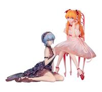 Gooyeh Lot de 2 figurines Asuka Langley Soryu, modèles Ayanami ReiWhisper of Fleur, sculpture en PVC, statue d'anime fille, Ayanami, ornement d'objet de collection, 16 cm + 11 cm