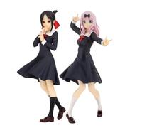 Gooyeh Lot de 2 figurines Kaguya-sama : L'amour est la guerre Fujiwara Chika et Shinomiya Kaguya Figurine d'anime en PVC Statue Modèle Ornements Décoration de la Maison Objets de collection Figurines