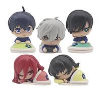 Gooyeh Lot de 6 figurines d'action Blue Lock Chigiri Hyoma/Seishiro Nagi/Bachira Meguru/Isagi Yoichi/Rin Itoshi endormi manga 4,5 cm
