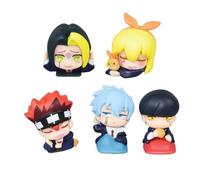 Gooyeh Mashle : Magic and Muscles Lot de 5 figurines Mash Burnedead Lemon Irvine, décoration de voiture, figurines de cake, objets de collection, merch anime pour les fans, 3-5 cm, 5 pièces/lot