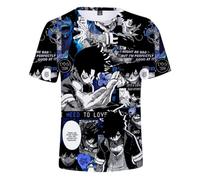 Gooyeh MHA Anime Périphérie Midoriya Izuku3D Imprimé Anime T-shirt à Manches Courtes Adulte Unisexe T-Shirt Ample Manches Courtes Tops, Dabi, M