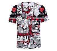 Gooyeh MHA Anime Périphérie Midoriya Izuku3D Imprimé Anime T-shirt à Manches Courtes Adulte Unisexe T-Shirt Ample Manches Courtes Tops, Toga Himiko, XXXL