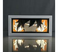 Gooyeh Raiden Ei Lampe, Yae Miko Anime Led Light Box Veilleuse, Xiao, Lampe d'ombre Manga multi-couleurs, Anime Peripherals Paper Sculpture Lamp, Lampe Décoration de Bureau