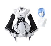 Gooyeh REM/RAM/Emilia Cosplay Costume Anime Cosplay Costume Femme Enfant/Adulte Cosplay Costume Set Cosplay Costume Set Comic Con Party Mascarade Halloween Cosplay Costume Set Complet