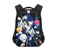Gooyeh Seishiro Nagi Sac d'école, sac à dos en toile avec fermeture bleue, motif dessin animé, pour étudiants, cadeaux pour étudiants, enfants/adolescents, Type 4., 44 x 30.5 x 16CM