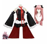 Gooyeh Seraph of the End Cosplay Costume Krul Tepes/Shinoa Hiiragi Anime Costume Enfant/Adulte Cosplay Costume Halloween Cosplay Costume Dames Set complet avec perruque