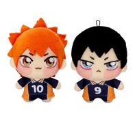 Gooyeh Tobio Kageyama Shoyo Hinata Lot de 2 porte-clés en peluche avec personnage de l'anime 10 cm