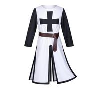 Gooyeh Tunique médiévale de chevalier pour Halloween, robe de combat médiévale, déguisement de croisade, jupe d'arme