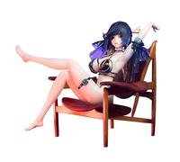Gooyeh Yelan Figurine d'anime Action Figurine Yelan Anime Figurines Maillot de bain Assis Figurine Ornement Modèle PVC Statue Collection Jouet Modèle Cadeau 14 cm