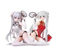 Gooyeh Yosuga no Sora Lot de 2 figurines animées japonaises Kasugano Sora Dessin animé Fille Modèle Sculpture Anime Jouet Statue Ornement de bureau Cadeaux de collection 12 cm