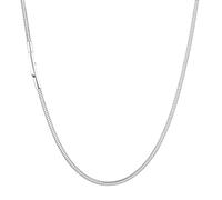 GoPaw Collier Chaîne Serpent, Argent/Noir Chaîne de Serpent, 2/3/4mm Serpent Acier Inoxydable Collier, Collier Serpent en Argent, Collier Chaine Maille Serpent Homme Longueur 46-71cm