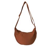 GoPaw Crescent Bag pour Femme, Sac à Bandoulière en Nylon pour Femme, Sac à Bandoulière en Nylon avec Fermeture éclair, Sac à Boulette Avec Sangle Réglable, Sac à Main Portable Crescent(marron)