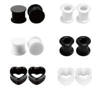 GoPaw Écarteur d Oreilles en Silicone, 6 Paires Tunnel Oreille Plugs d'oreille en Silicone Flexibles Écarteur Tunnels de Chair Tunnels Expandeurs pour Piercings Unisexe 6-20mm (20mm)