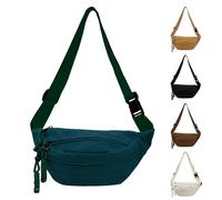 GoPaw Sac Banane Femme Velours Côtelé, Banane Femme Velours avec Sangle Réglable, Sac Banane à Bandoulière pour Adolescentes et Adultes (Vert Malachite)