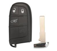 GOPEO Coque De Clé Télécommande Intelligente for Voiture, Compatible avec Jeep Renegade Compass, 3/4/5 Boutons, for SUV Automatique, Entrée sans Clé (Color : 3 Buttons SUV)