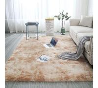 GOPG Fluffy Tapis, Poilue Antidérapant Respirant Tapis en Microfibre Approprié Au Couloir du Salon de La Chambre-Kaki-160x230Cm(63x91Pouces)